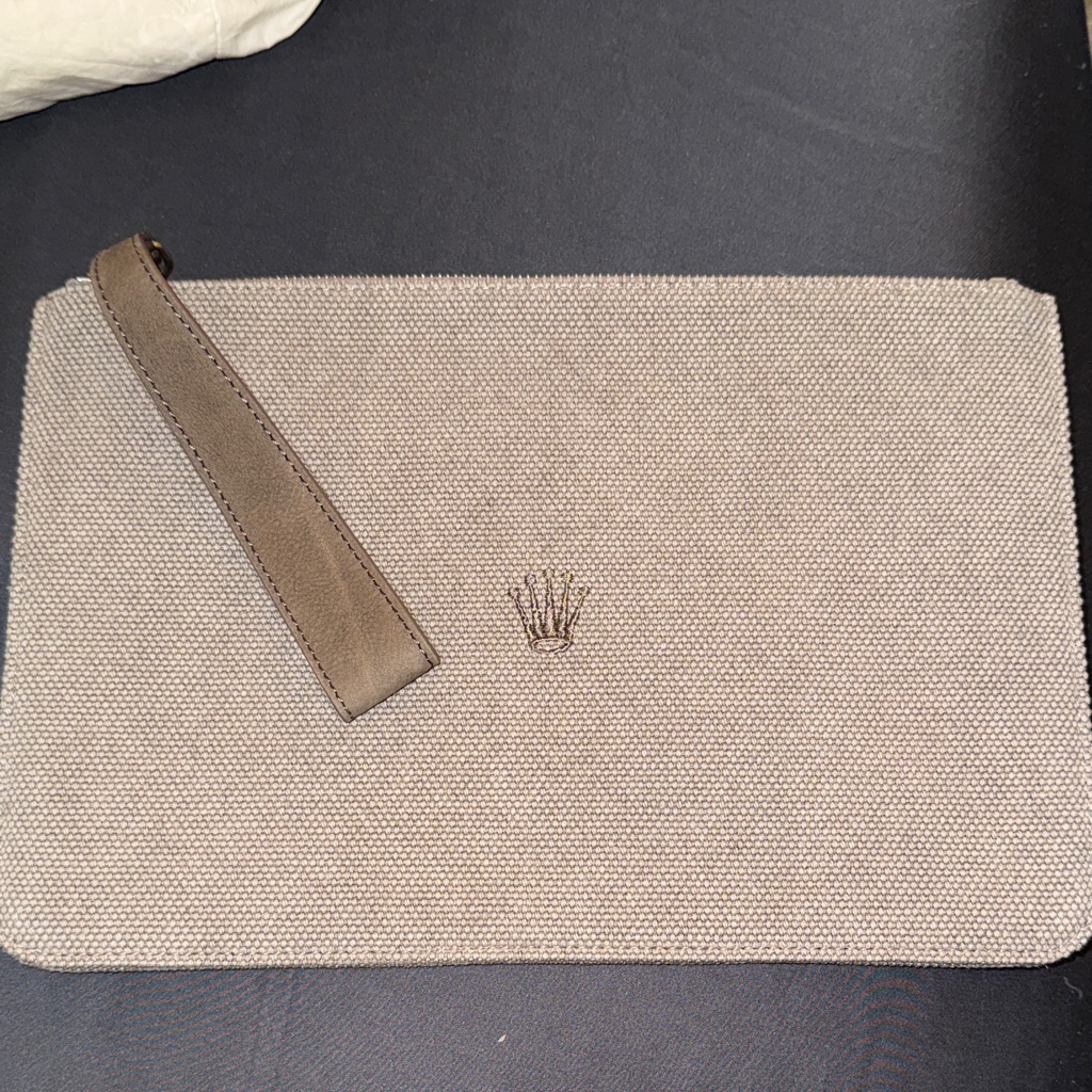 Rolex Navy And Brown Interior Pouch Rolex Navy And Brown Interior Pouch